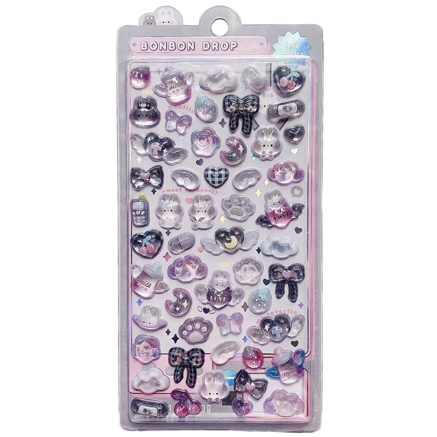 Black & White Bonbon Drop Q-Lia Stickers