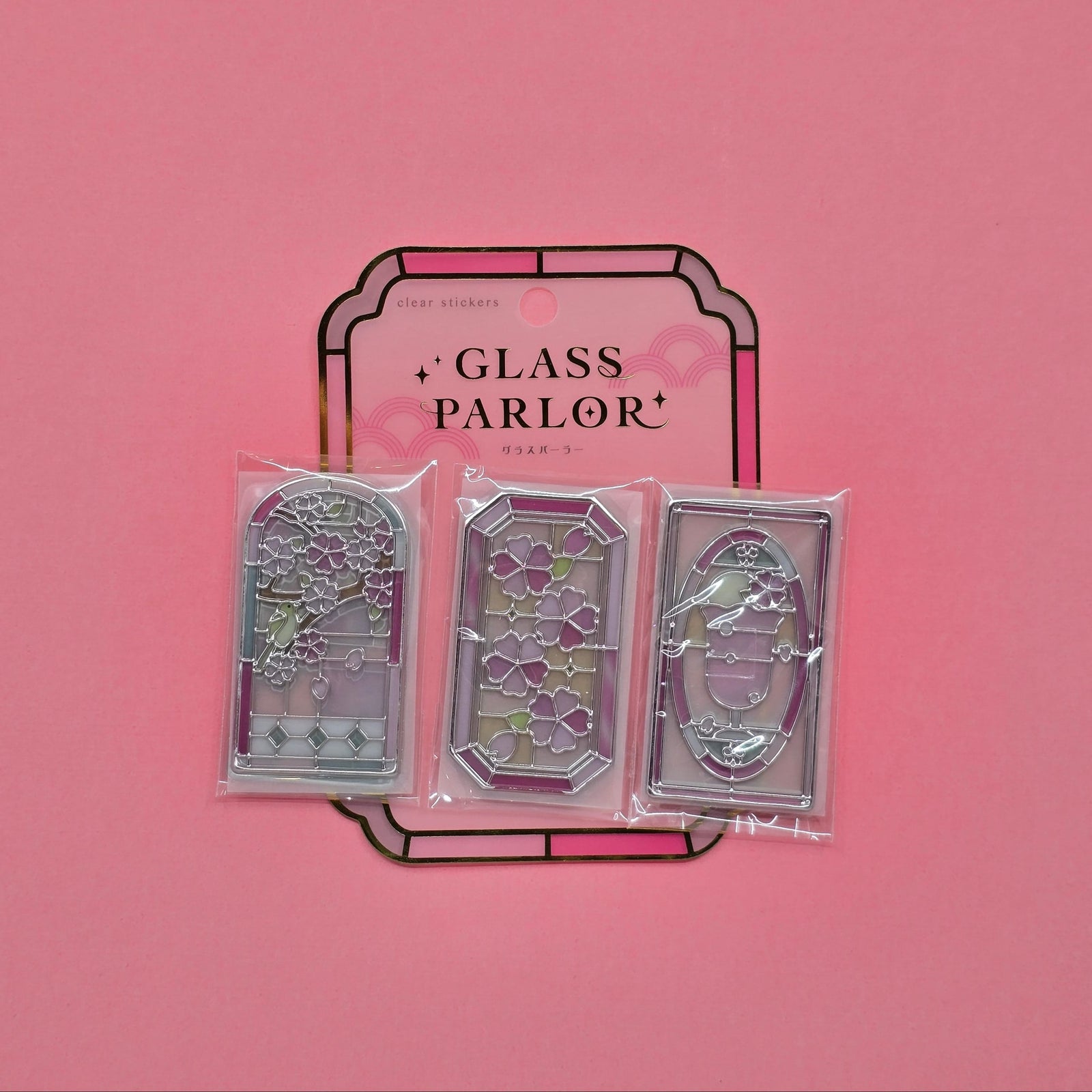 Sakura Glass Parlor Stained Glass Flake Stickers
