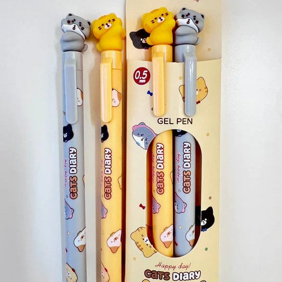Cats Diary Sharing Set Gel Pen 2 Pack