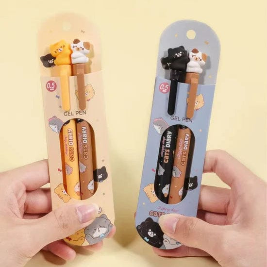 Cats Diary Sharing Set Gel Pen 2 Pack