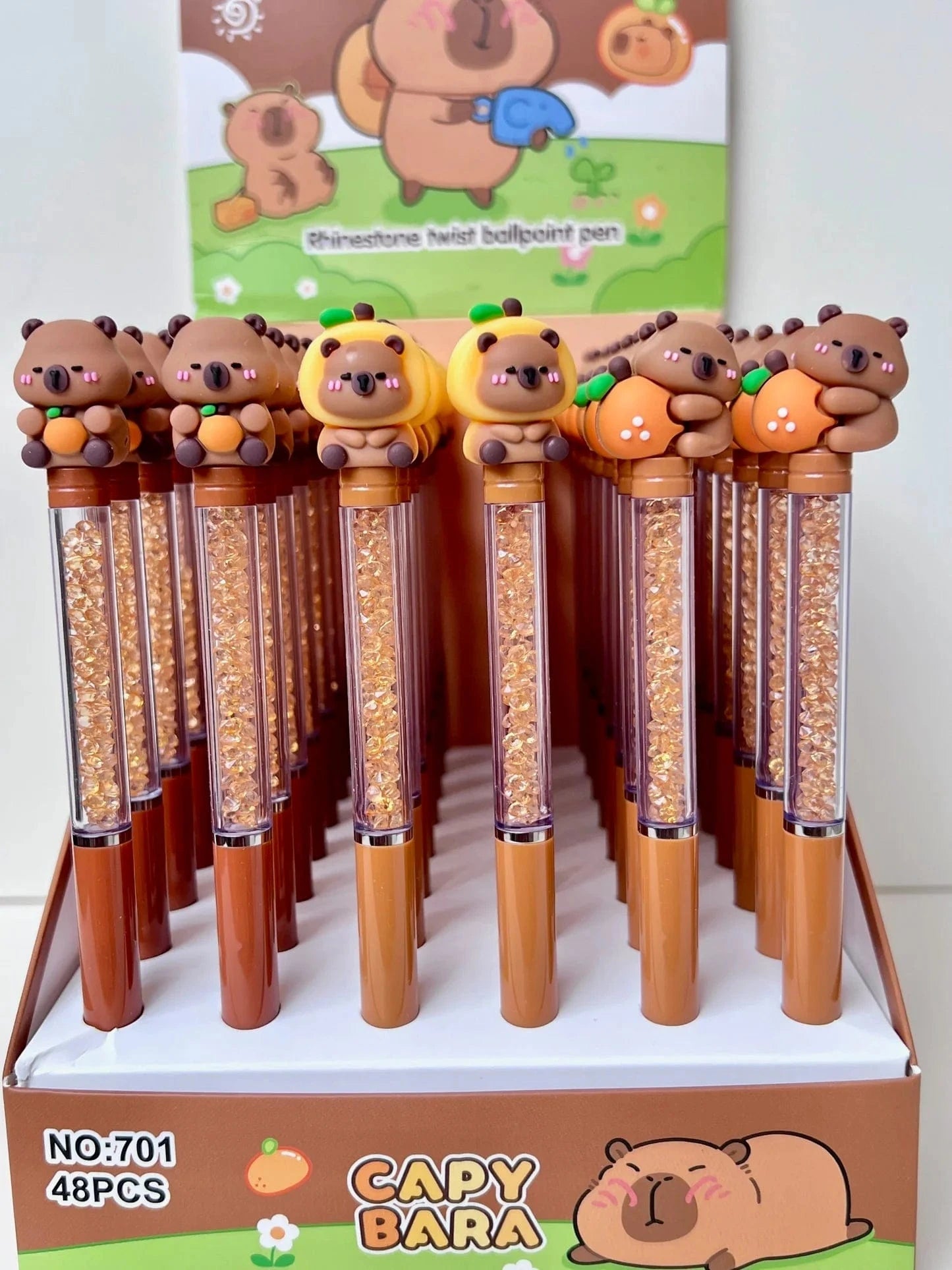 Capybara Sparkling Crystal Barrel Gel Pen Ver. 2 Random Selection