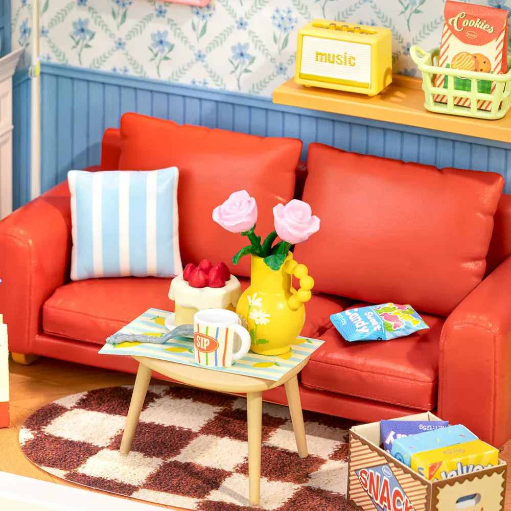 Super Creator Country Blue Lounge DIY Mini House
