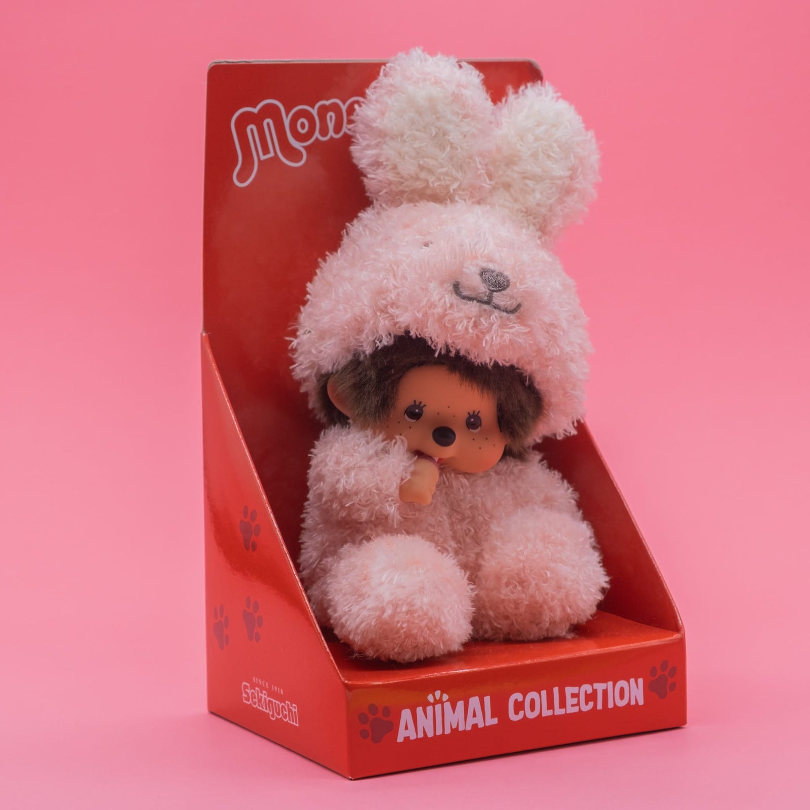 Monchhichi in Fluffy Bunny Rabbit Costume