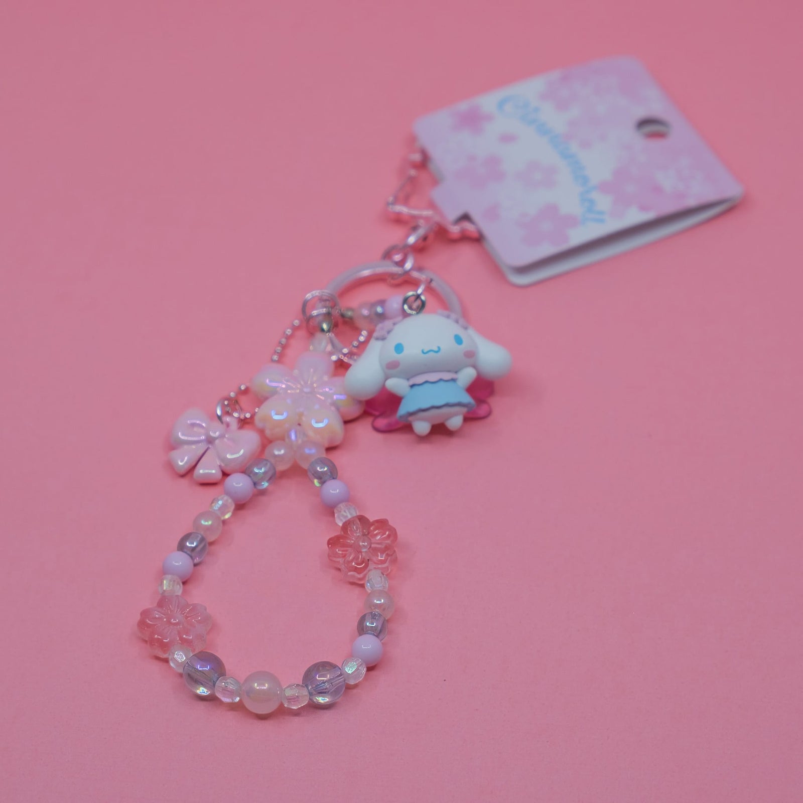 Cinnamoroll Sakura Charm Keychain