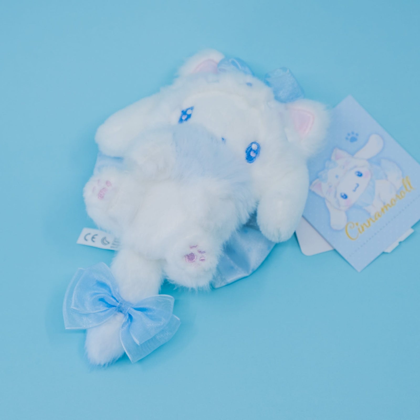 Cinnamoroll Kitten Bow Plush Keychain
