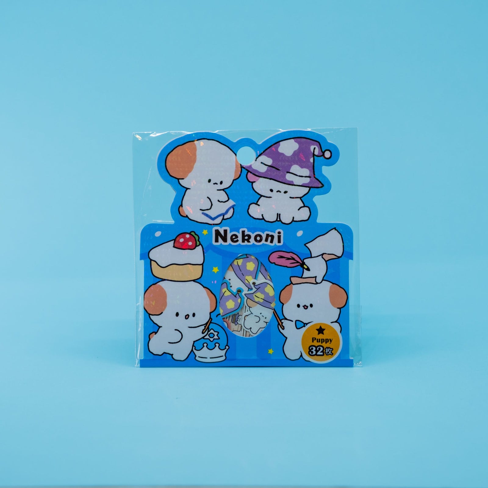 Copos de pegatinas de cachorro kawaii