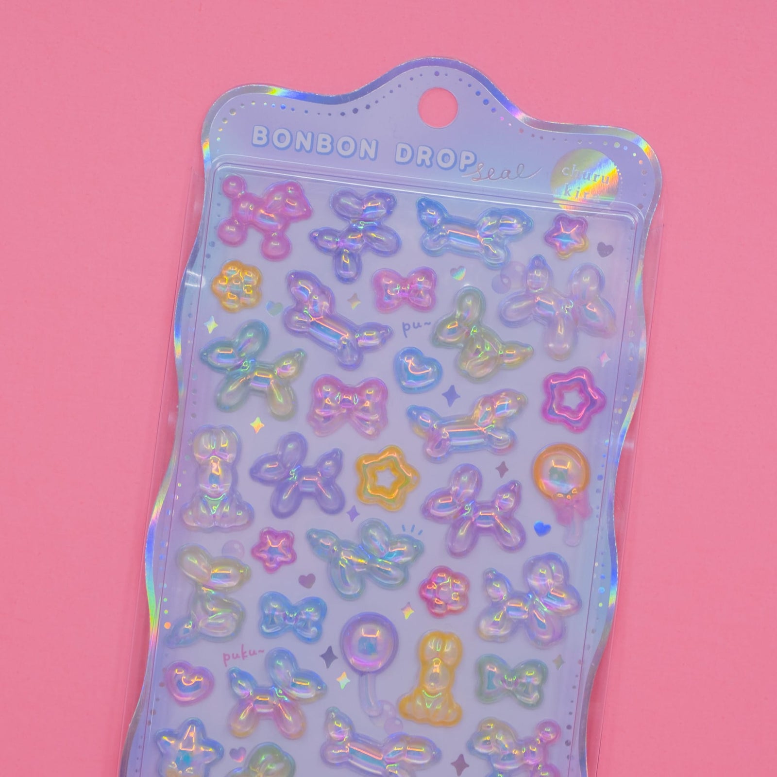 Pastel Balloon Animal Aurora Bonbon Drop Q-Lia Stickers