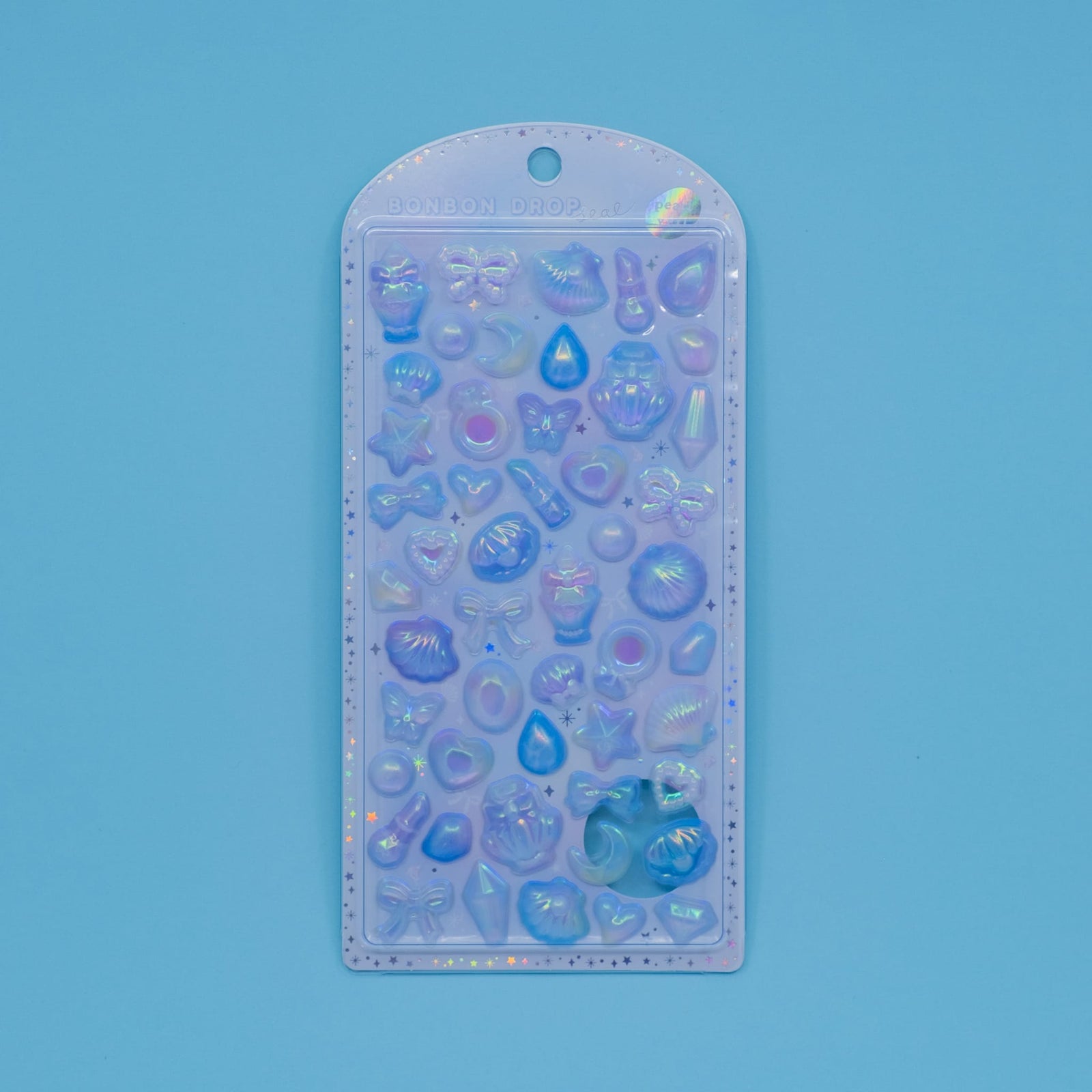Blue Pearl Veil Bonbon Drop Stickers
