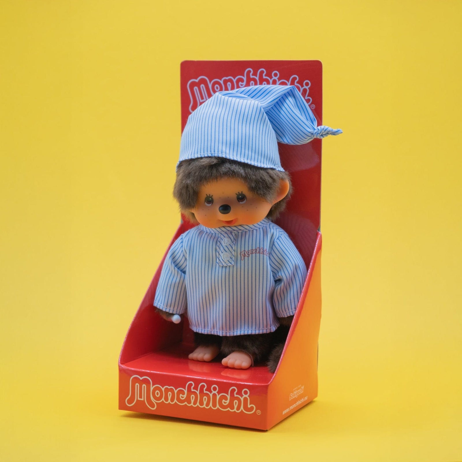 Stripe Pajama Boy Monchhichi 8" Plush