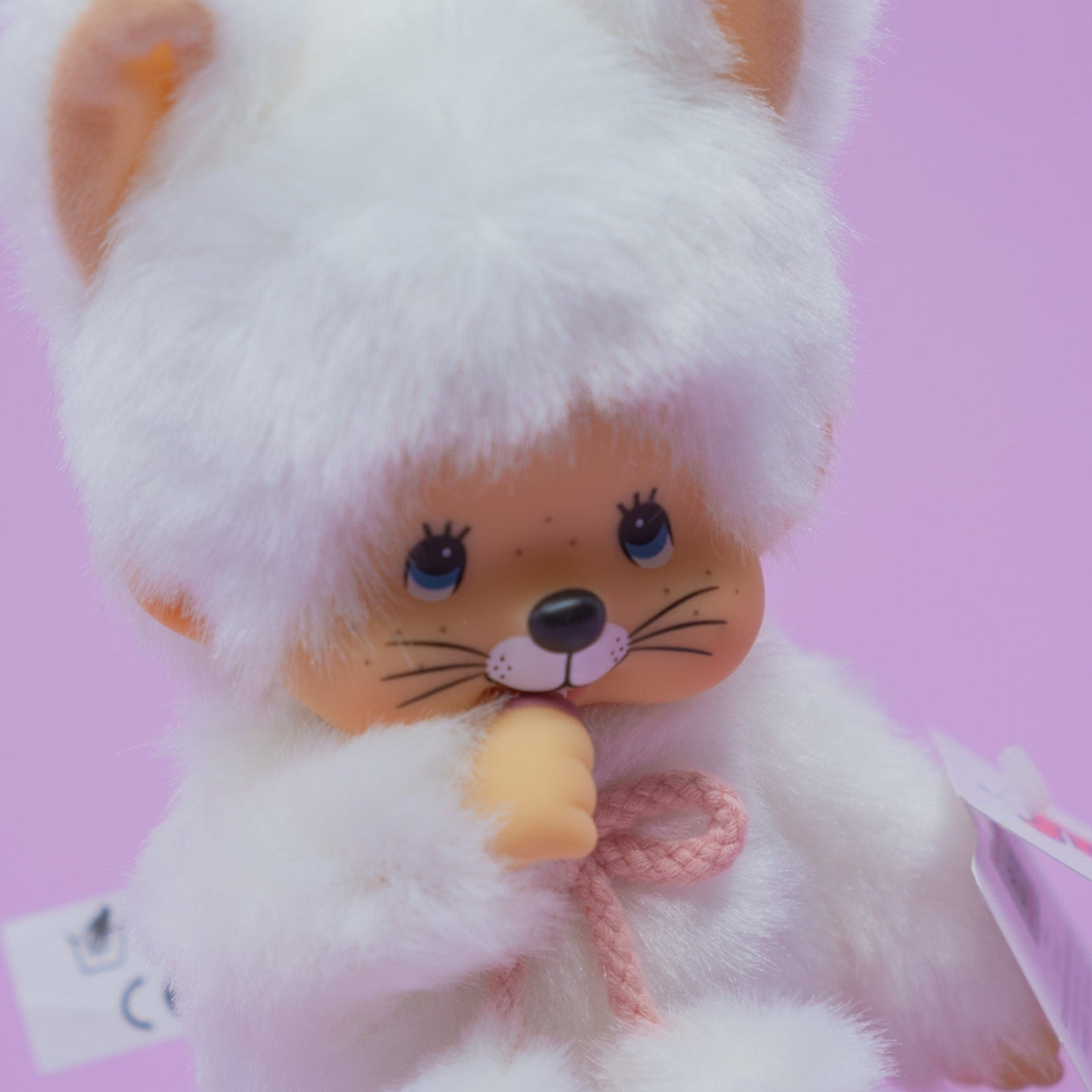Monchhichi White Cat 8" Plush