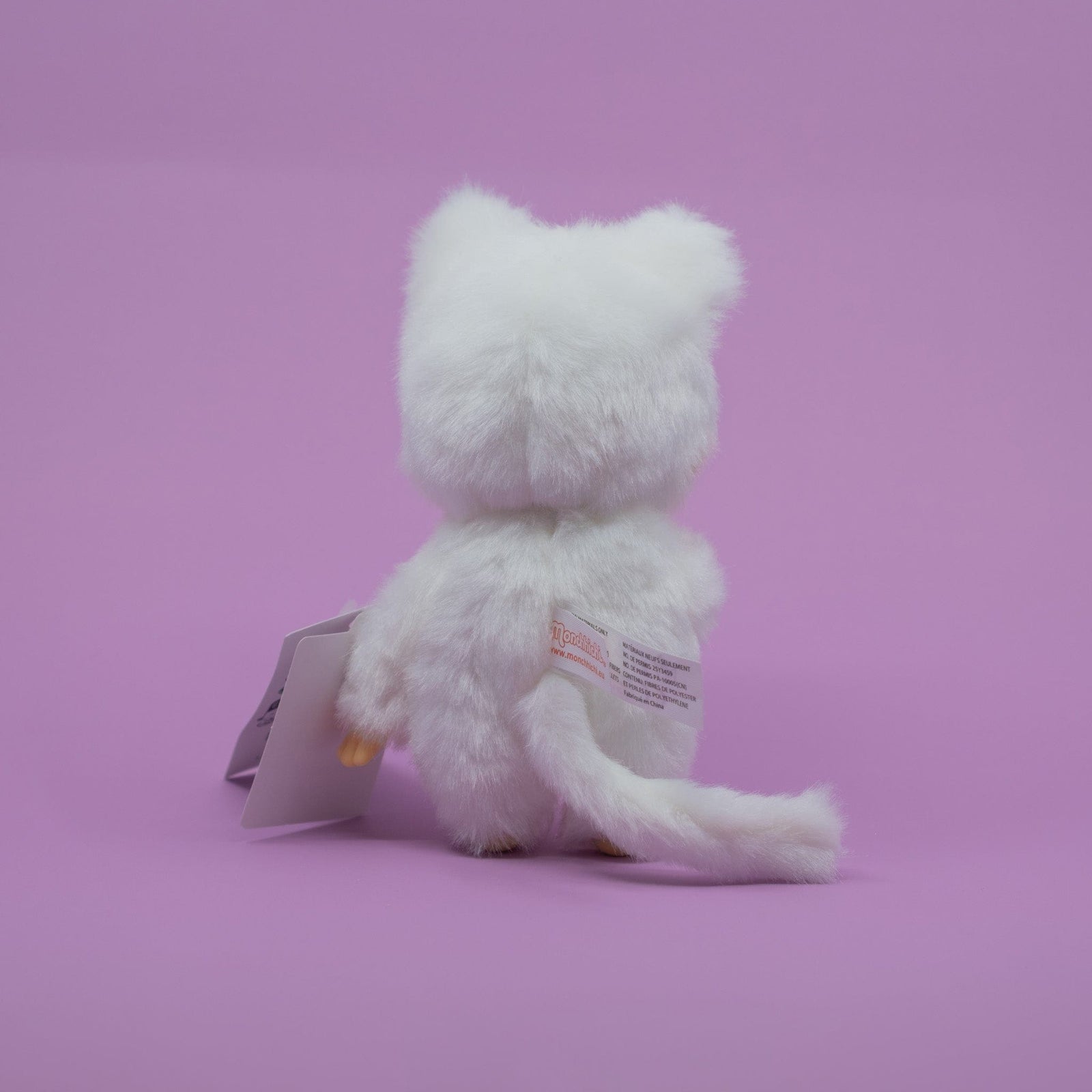 Monchhichi White Cat 8" Plush