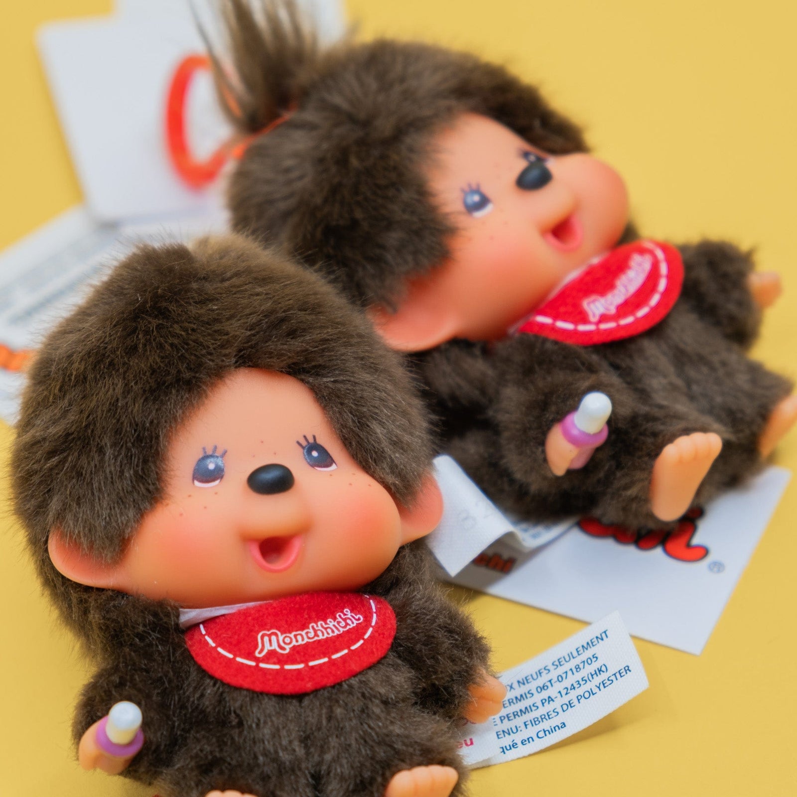Monchhichi Girl Plush Keychain