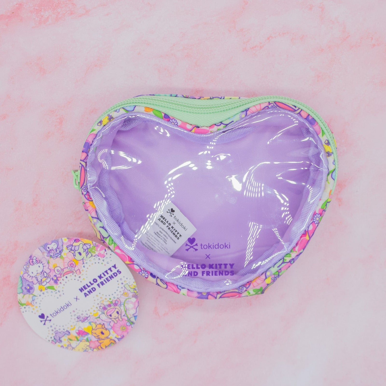 tokidoki x Hello Kitty Friends Butterfly Garden Clear Heart Coin Purse