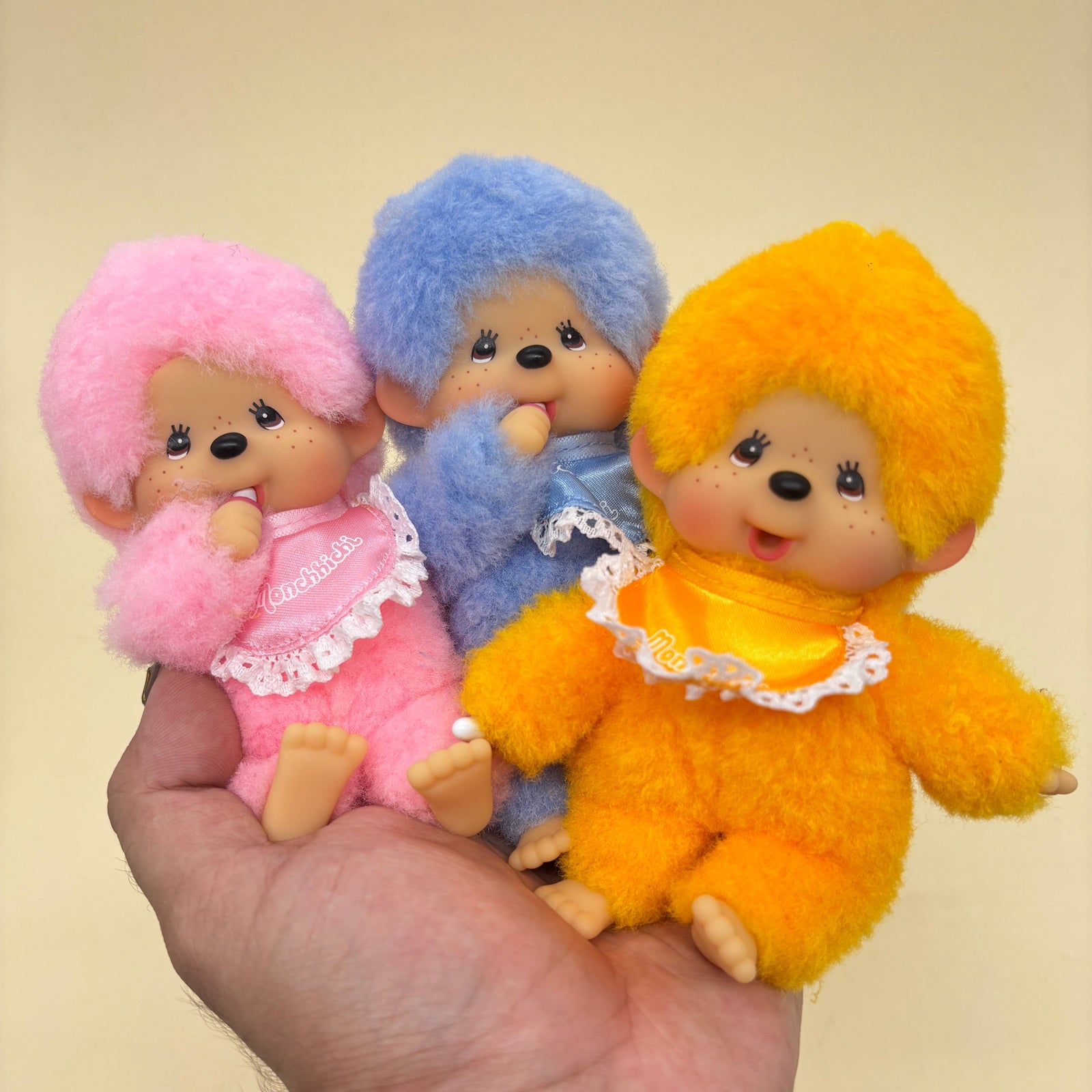 Monchhichi Blue Lace Satin Keychain