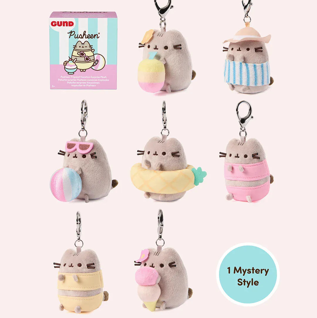 Pusheen Tropical Vacation Surprise Plush Keychain Blind Box