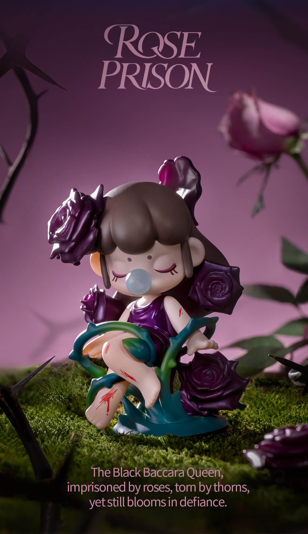 Nanci sits tangled in thorns and roses. She is cut and scratched, but still blooms.