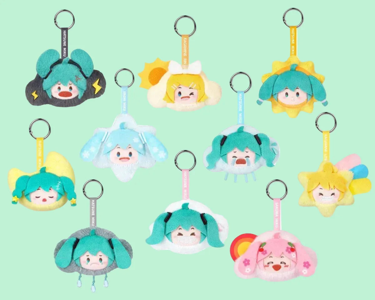 Hatsune Miku Wayaya Weather & Mood Series Big Head Plush Pendant Blind Box