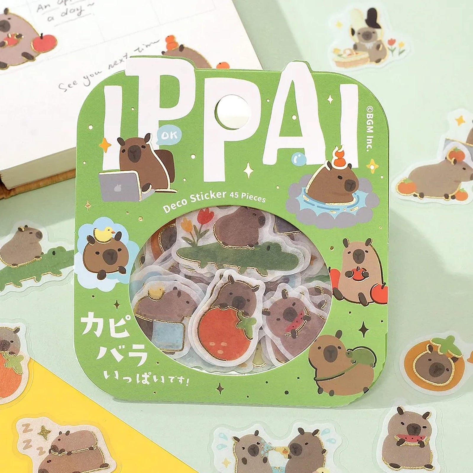 BGM Sticker Flakes-Ippai Capybara