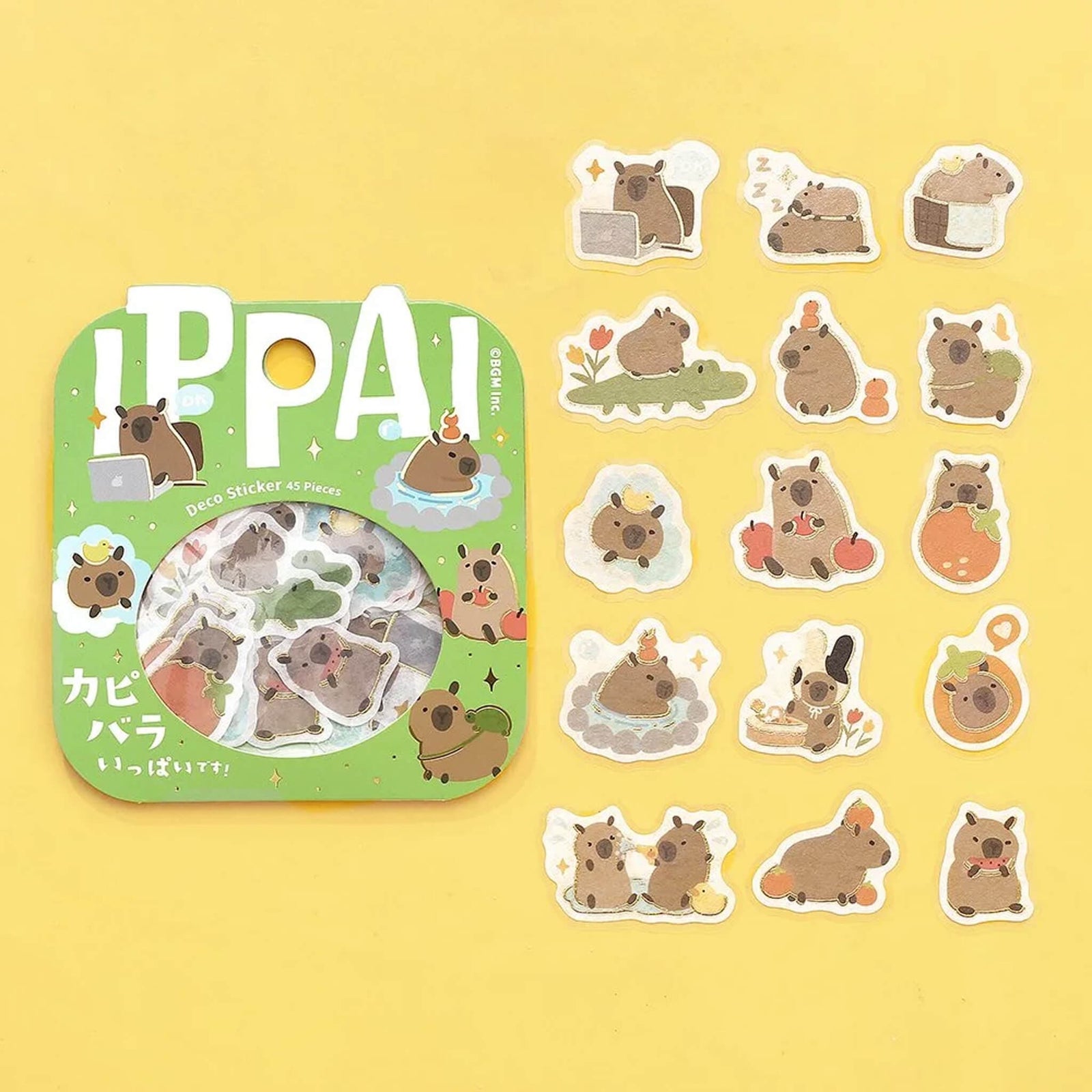 BGM Sticker Flakes-Ippai Capybara