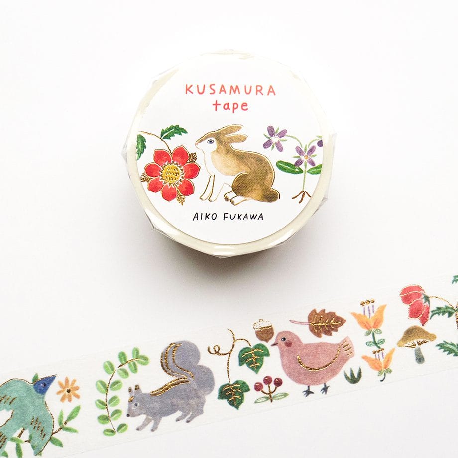 Foiled Kusamaru Washi Tape