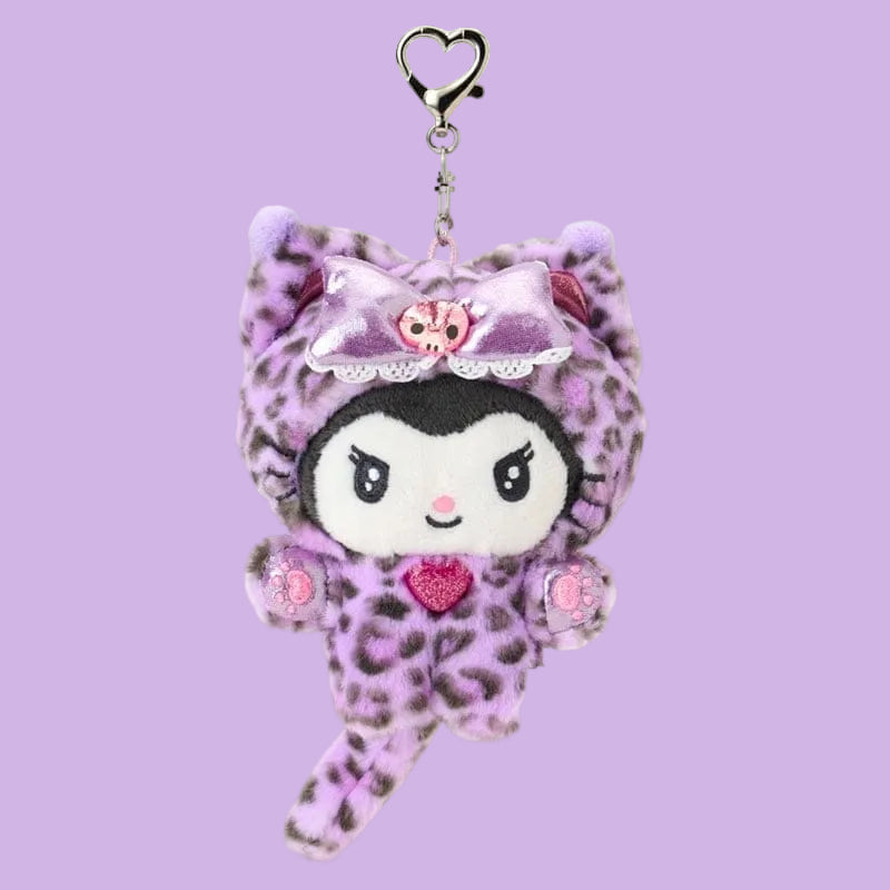 Kuromi Leopard Cat Series Plush Keychain