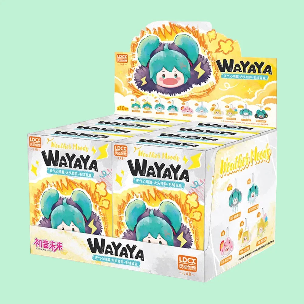 Hatsune Miku Wayaya Weather & Mood Series Big Head Plush Pendant Blind Box