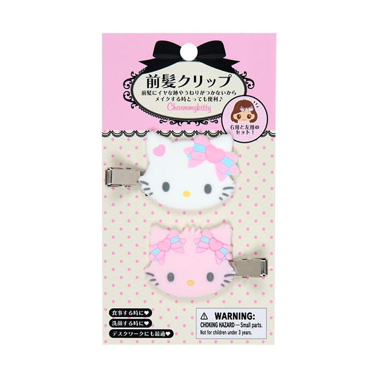 Sanrio Hairclip Set with two character hair clips featuring Charmmy Kitty and Honeycute in their packaging