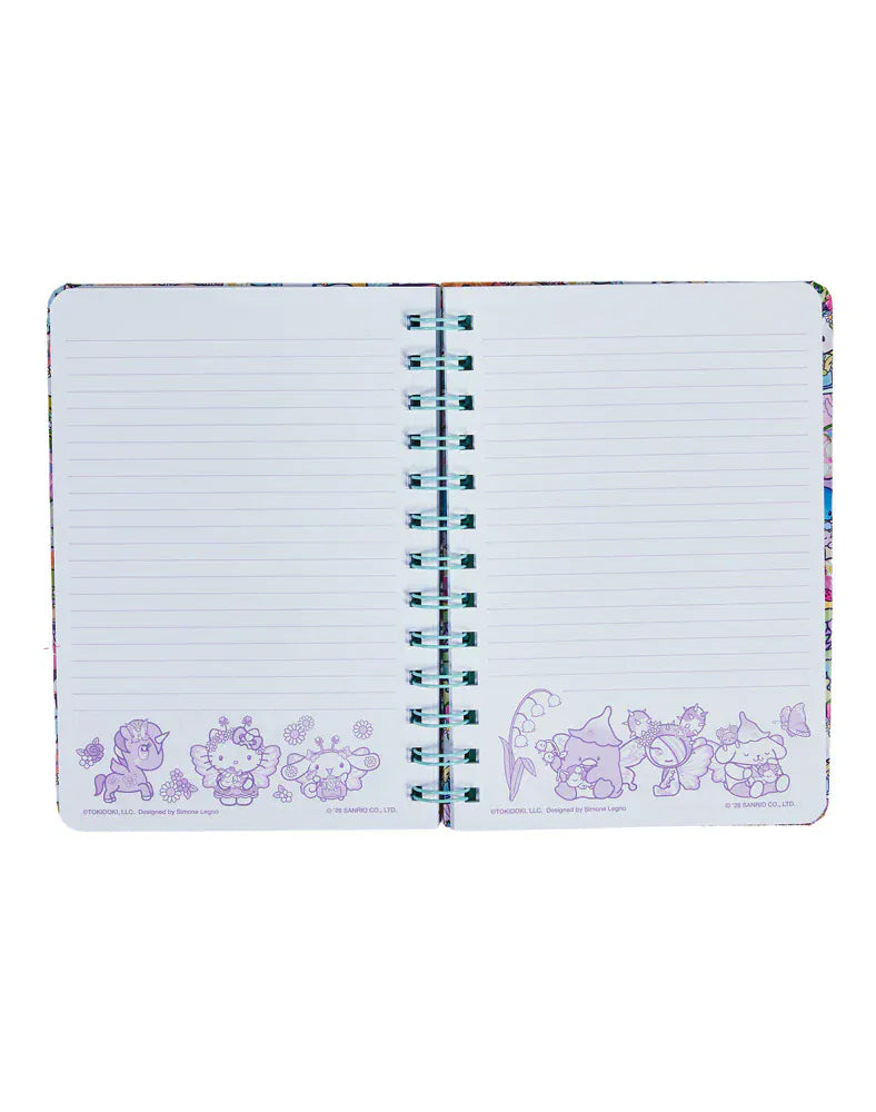 tokidoki x Hello Kitty Friends Butterfly Garden Spiral Notebook