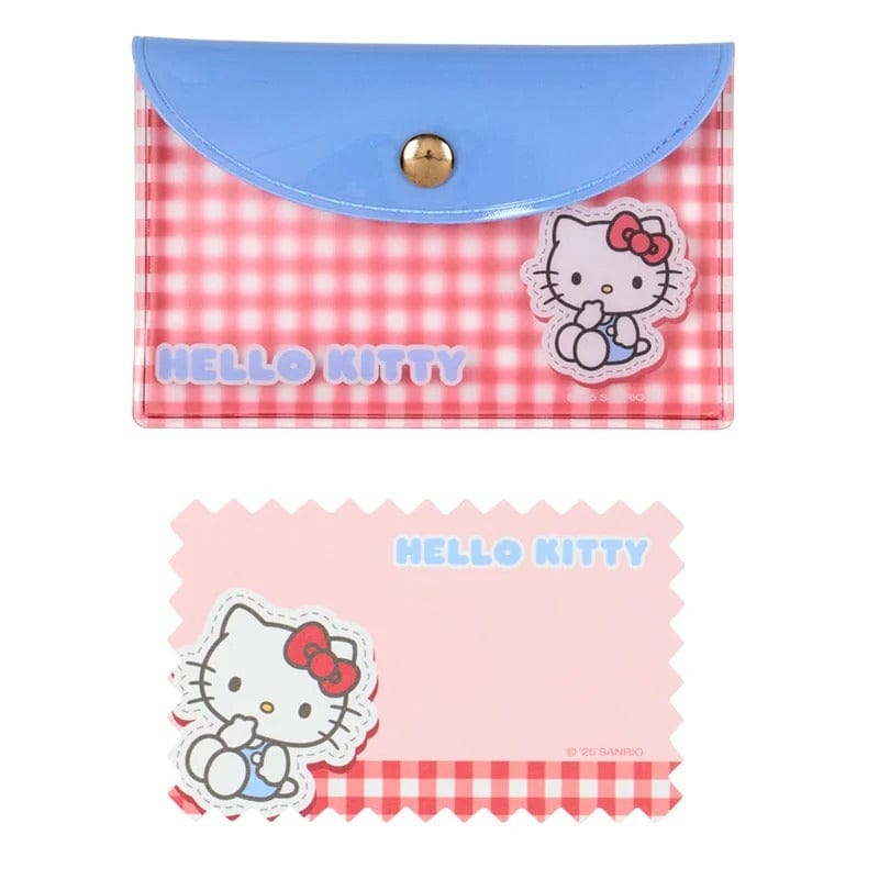 Hello Kitty Gingham Memo Sheets With Case