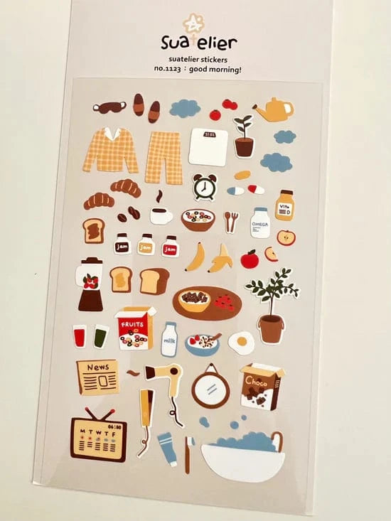 Good Morning Routine Suatelier Stickers