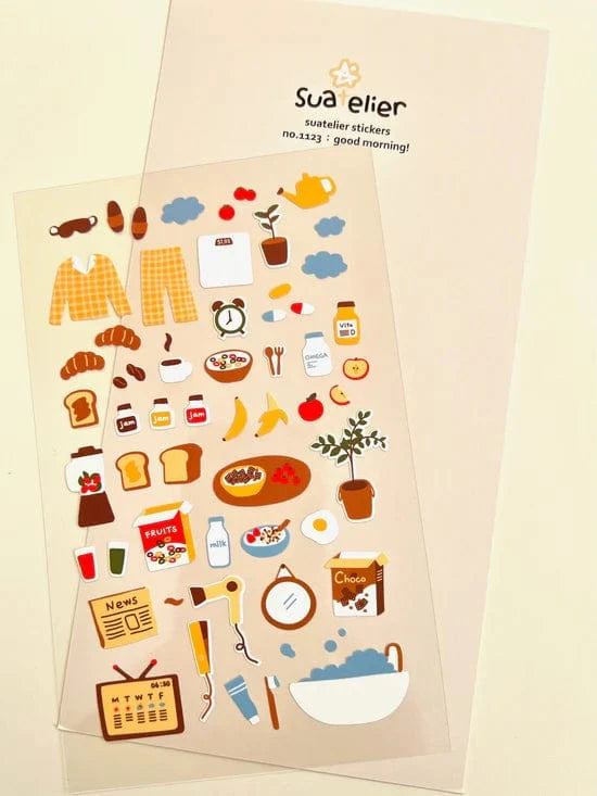 Good Morning Routine Suatelier Stickers
