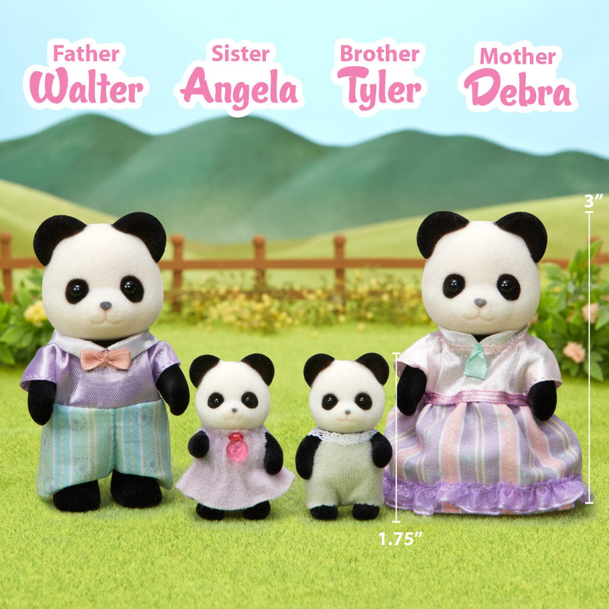 Pookie Panda Family Calico Critters Playset
