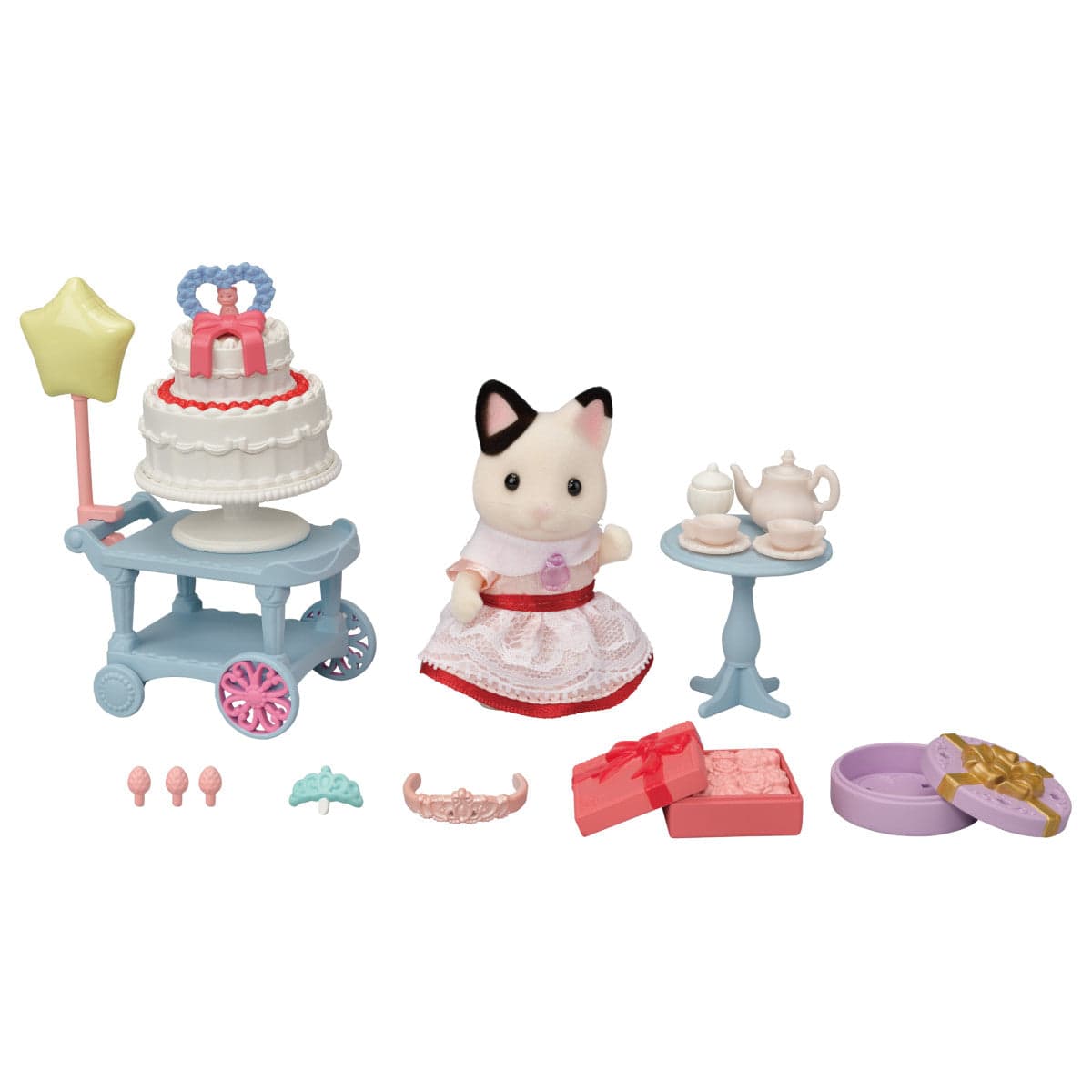 Calico Critters Partytime Play Set- Tuxedo Cat Girl