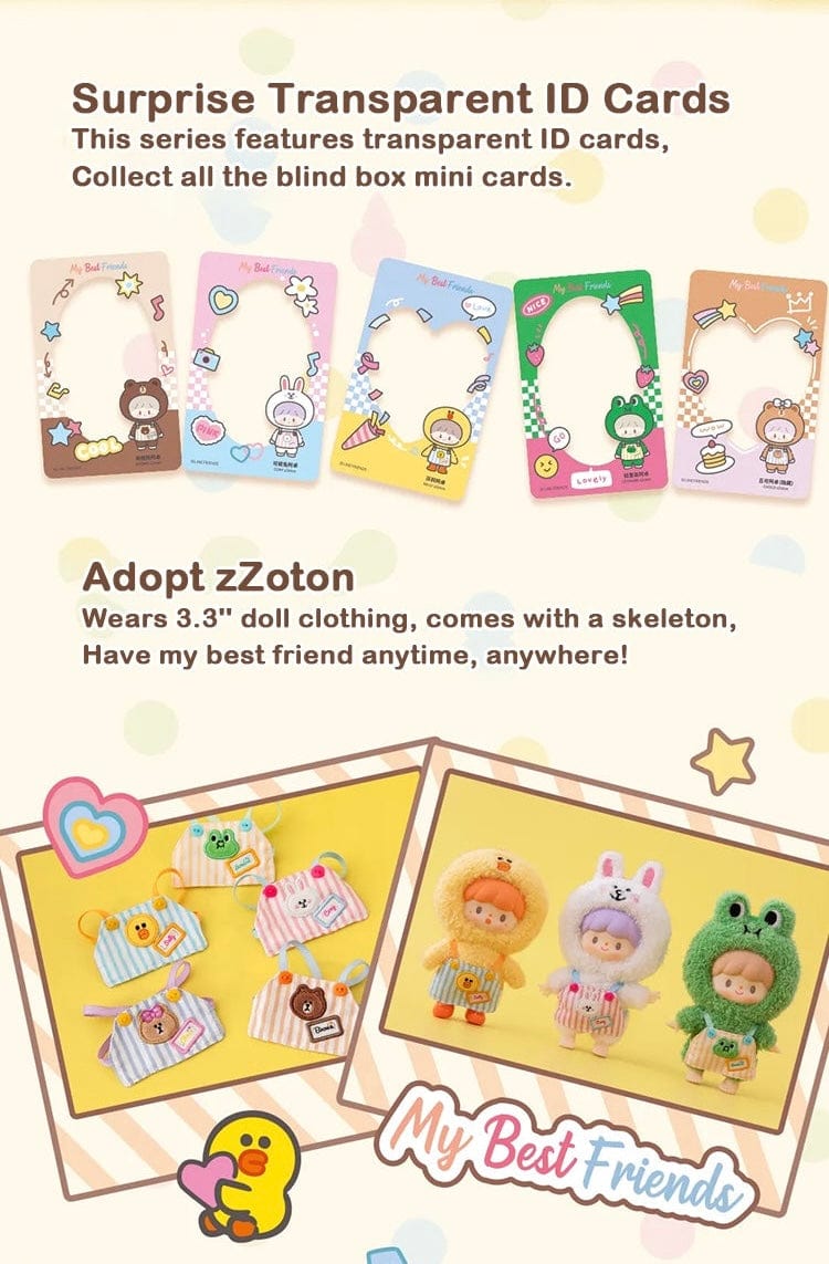 zZoton x LINE Friends My Best Friends Mini Plush Blind Box