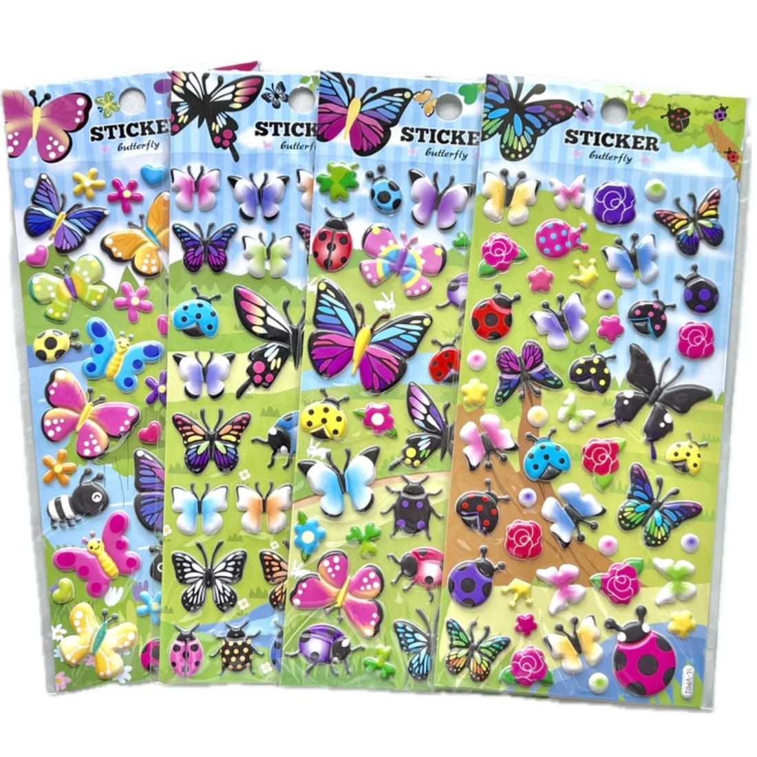 Puffy Butterfly Assorted Stickers- Random Selection