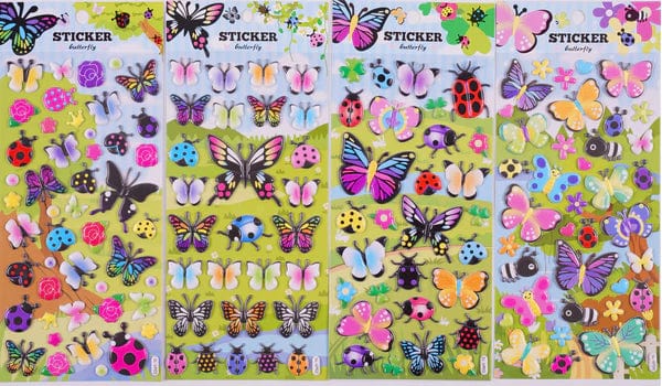 Puffy Butterfly Assorted Stickers- Random Selection