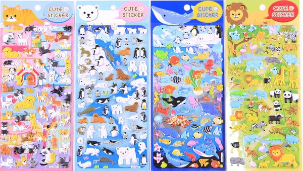 Animals Assorted Puffy Stickers- Random Selection