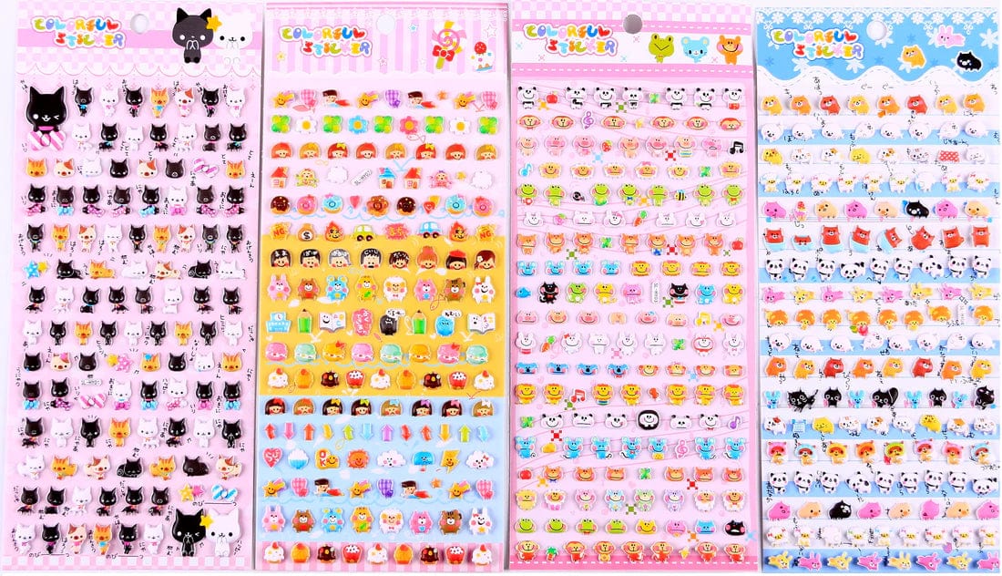 Tiny Kawaii Assorted Puffy Stickers