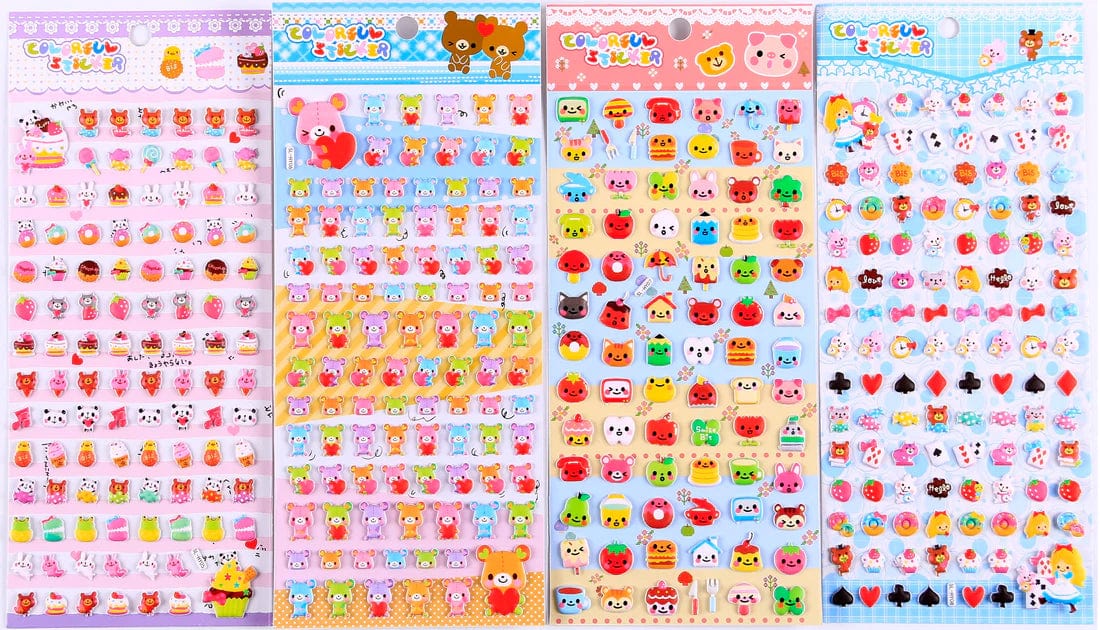 Tiny Kawaii Assorted Puffy Stickers