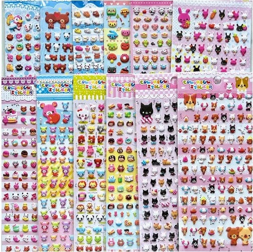 Tiny Kawaii Assorted Puffy Stickers