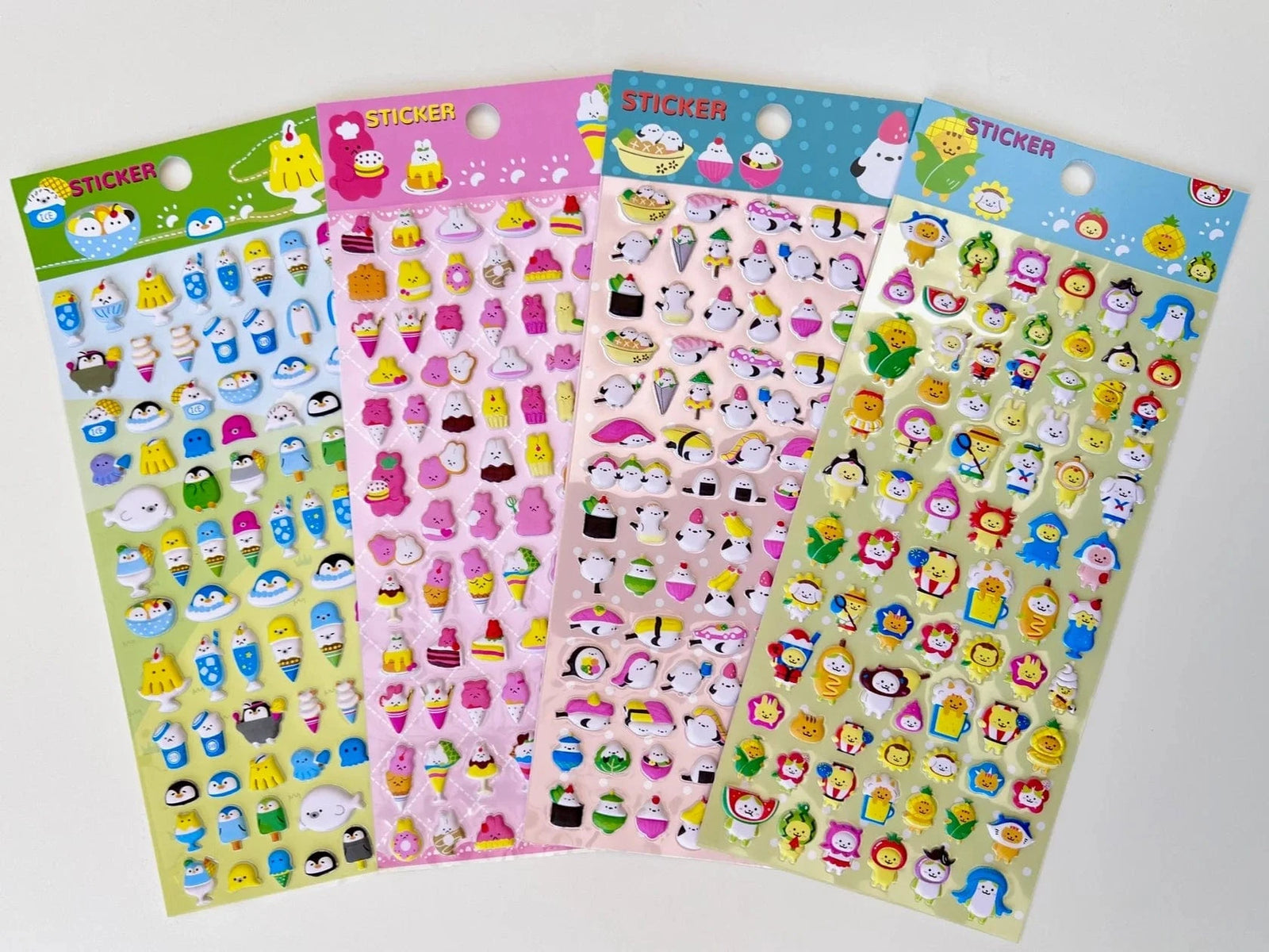 Teenie Tiny Animal Dressed as Food Stickers