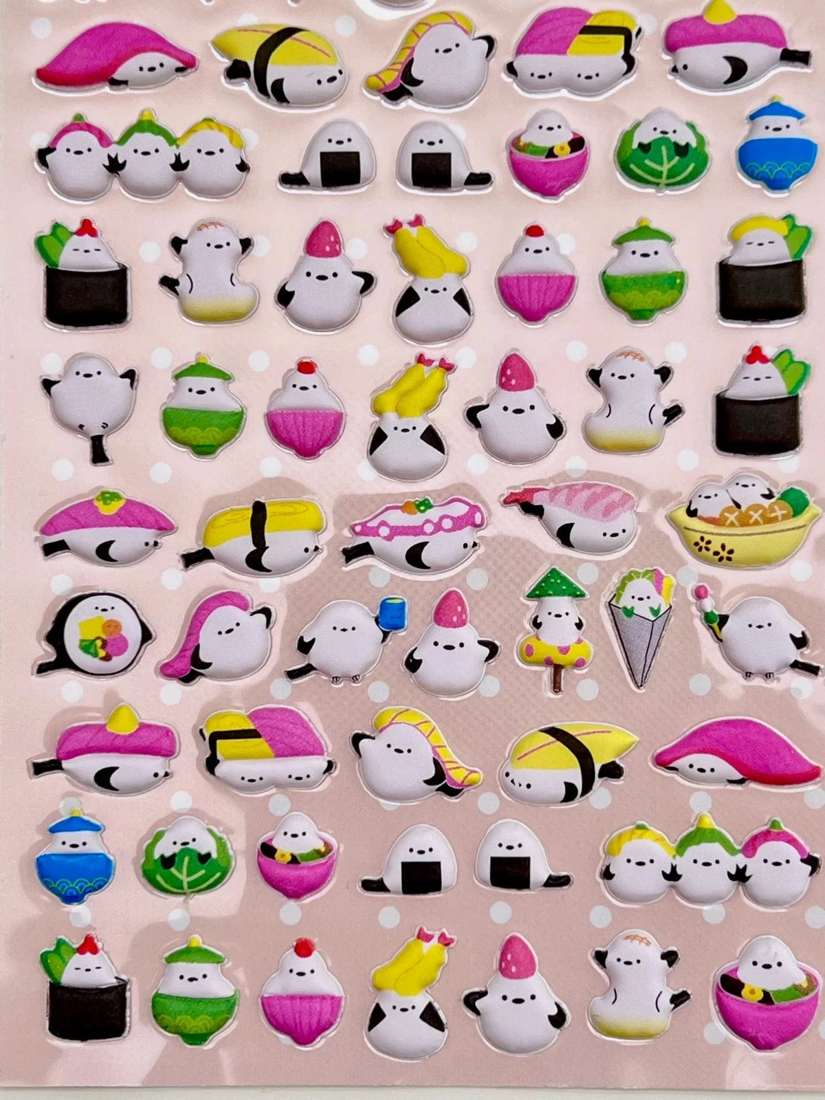 Teenie Tiny Animal Dressed as Food Stickers