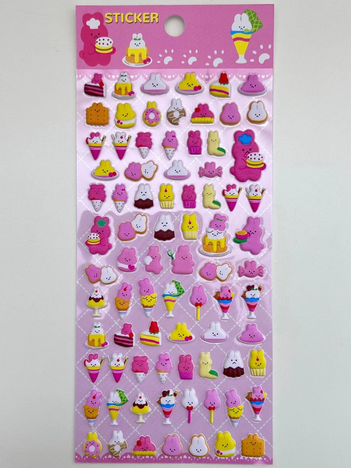 Teenie Tiny Animal Dressed as Food Stickers