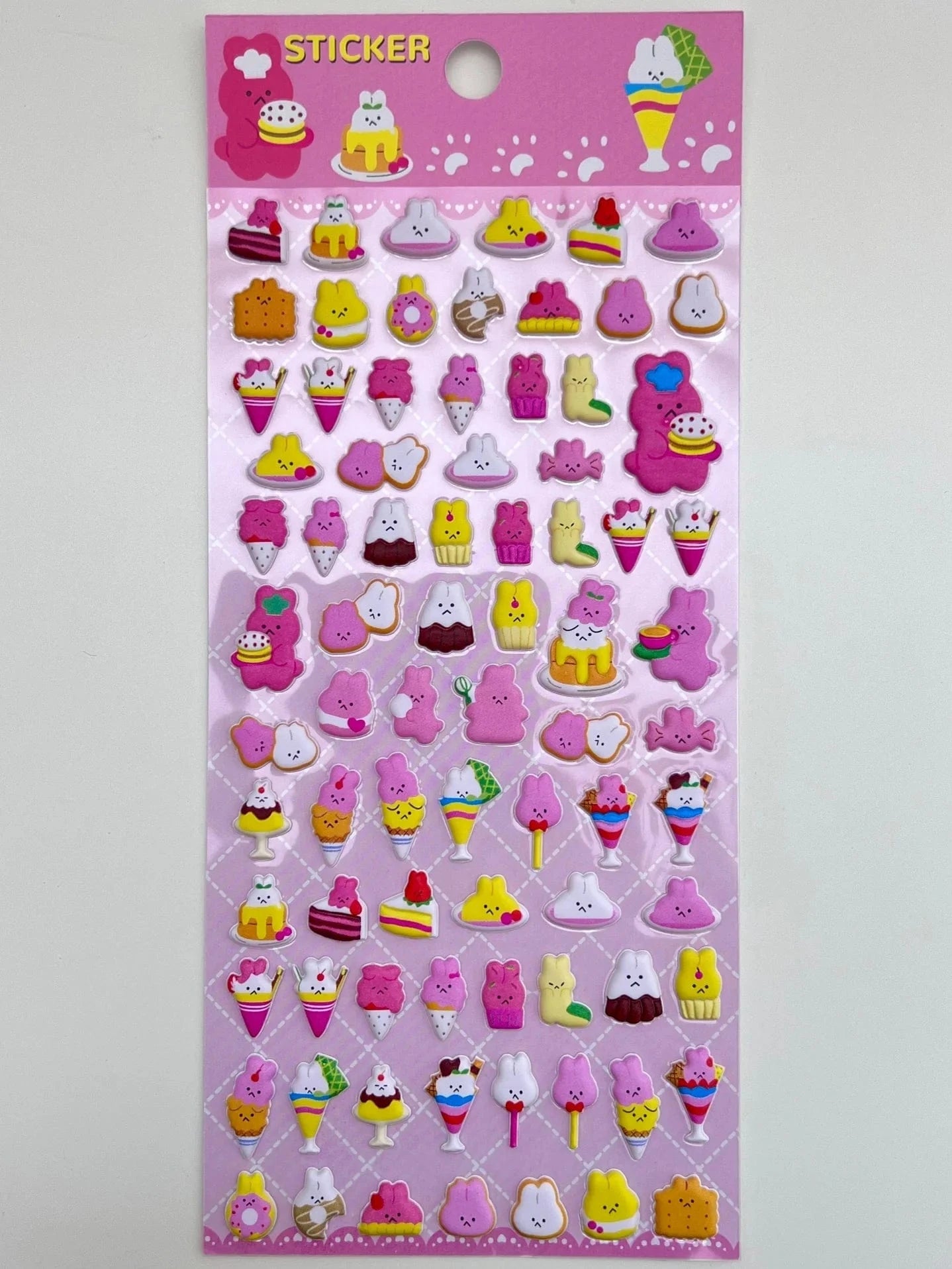 Teenie Tiny Animal Dressed as Food Stickers