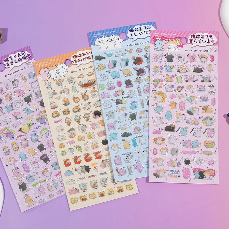 Japanese Cat Gel Assortment Stickers