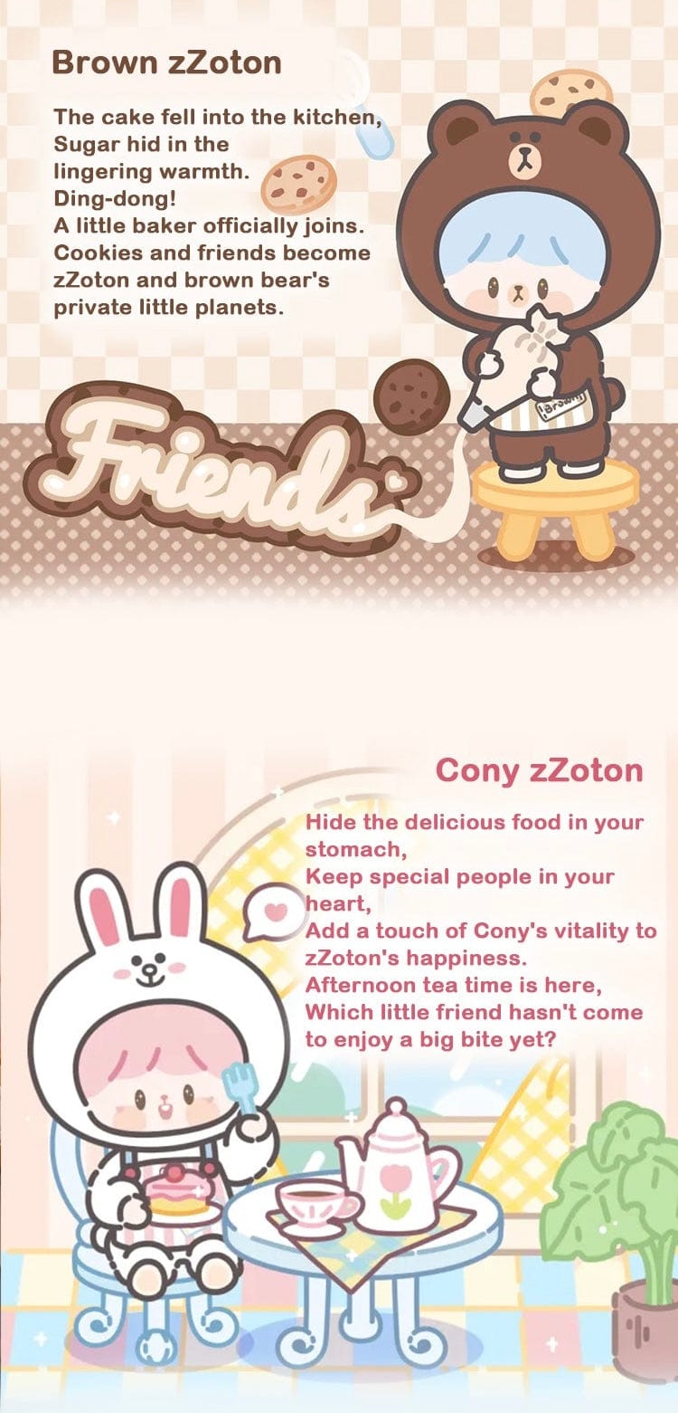 zZoton x LINE Friends My Best Friends Mini Plush Blind Box