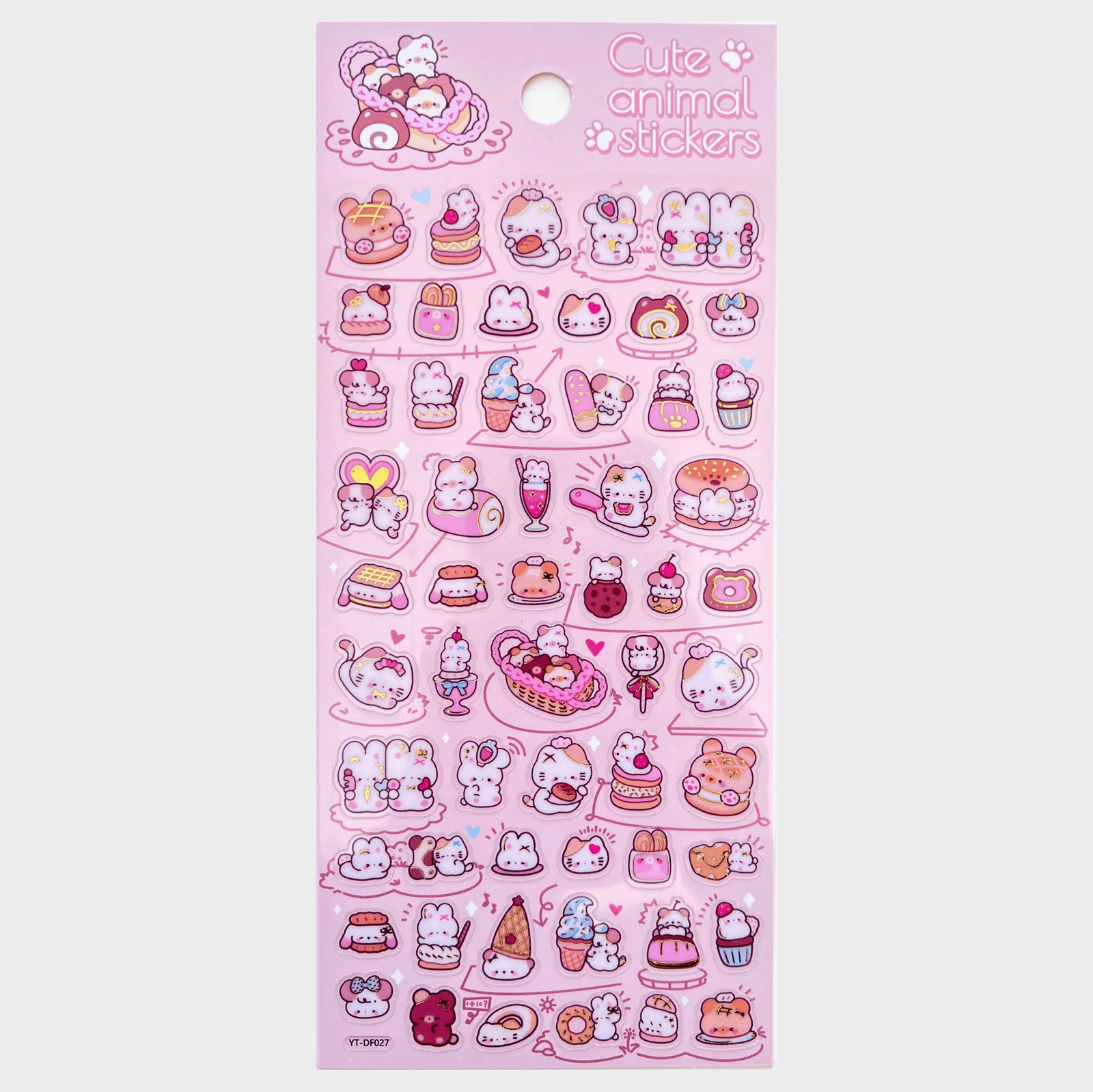 Cute Animal Sweets Sticker Assortment