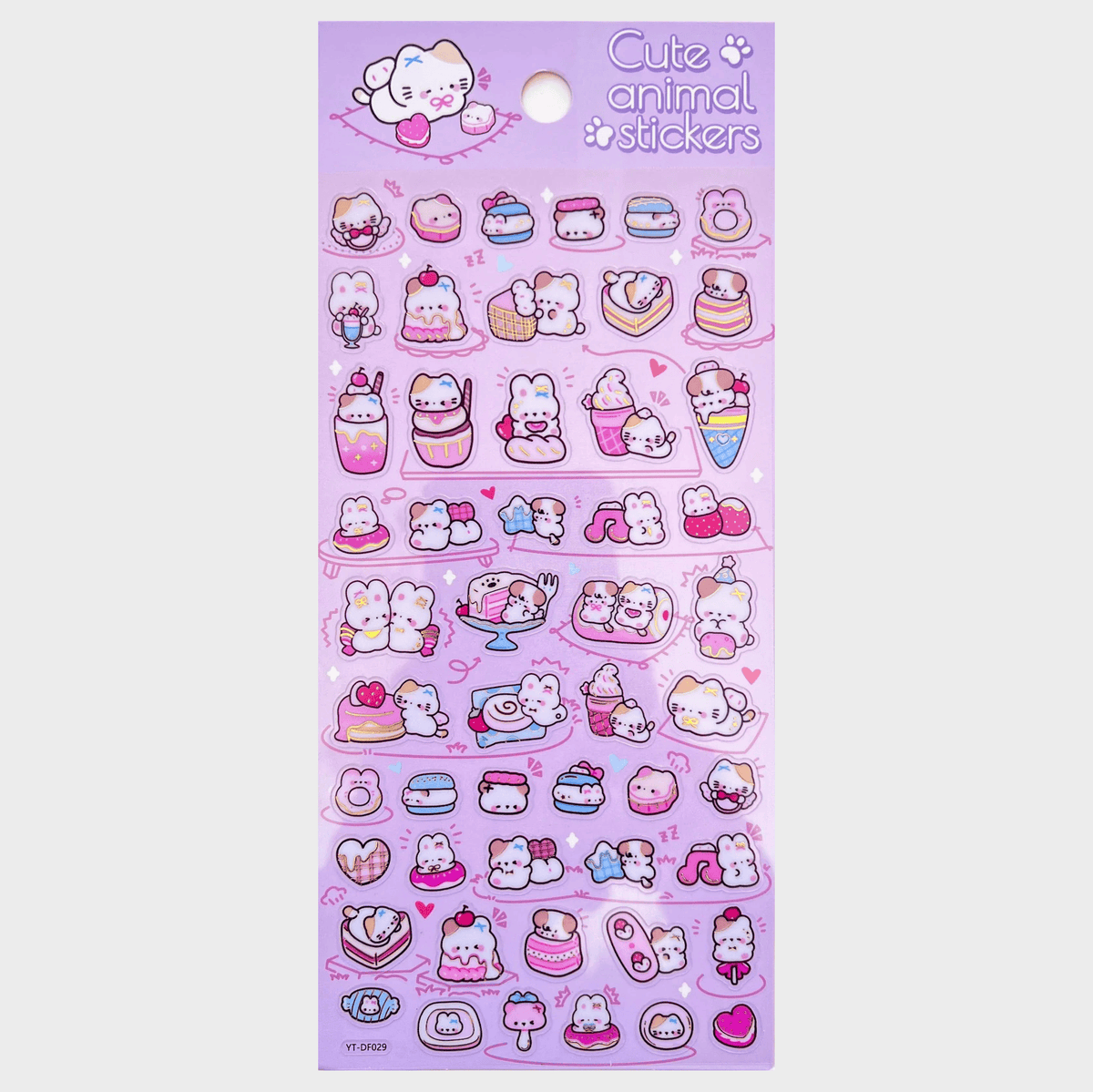 Cute Animal Sweets Sticker Assortment