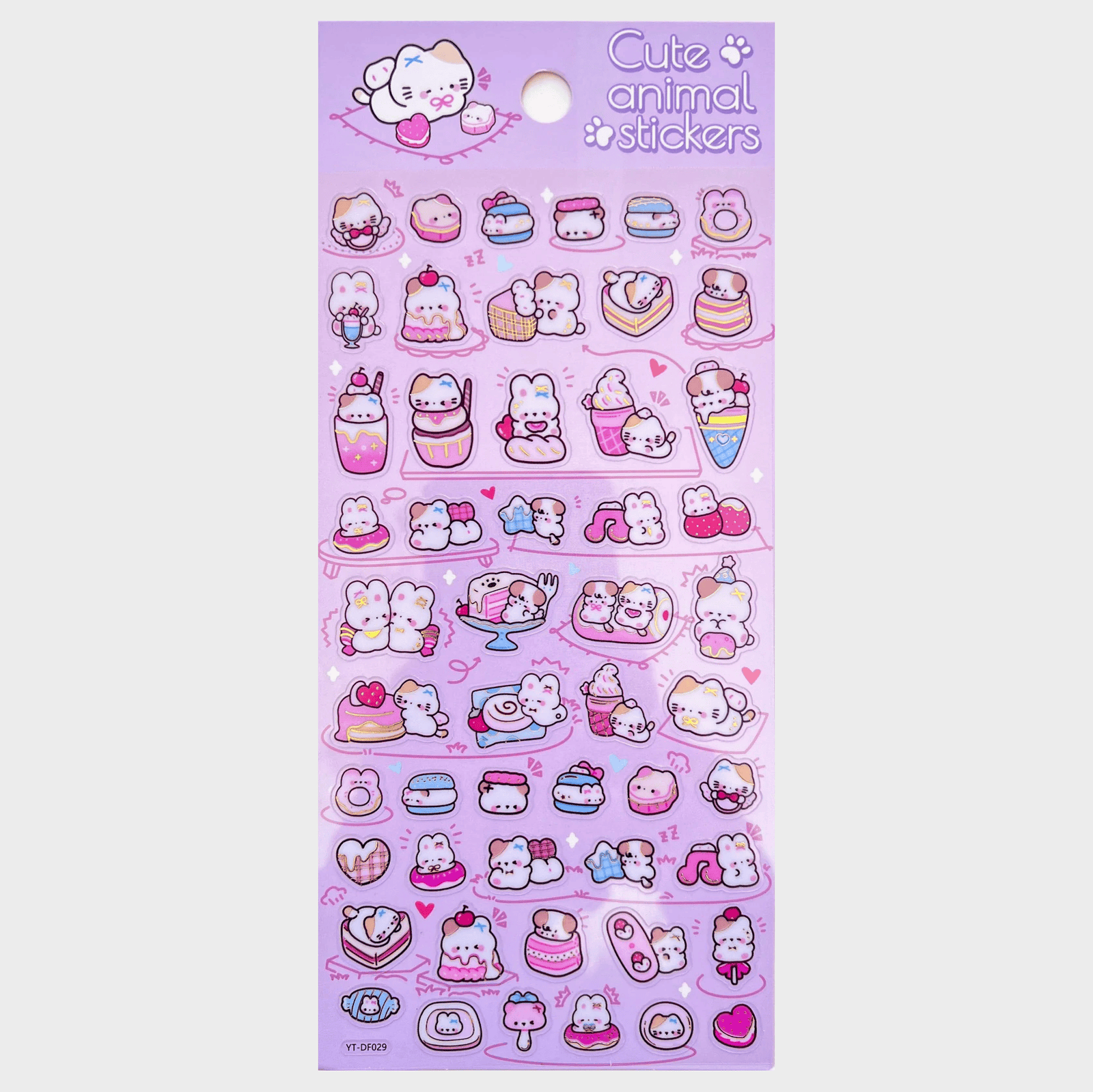 Cute Animal Sweets Sticker Assortment