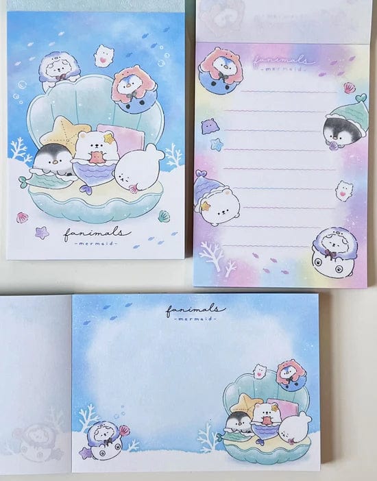 Mermaid Clamshell Fanimals Mini Notepad by Crux